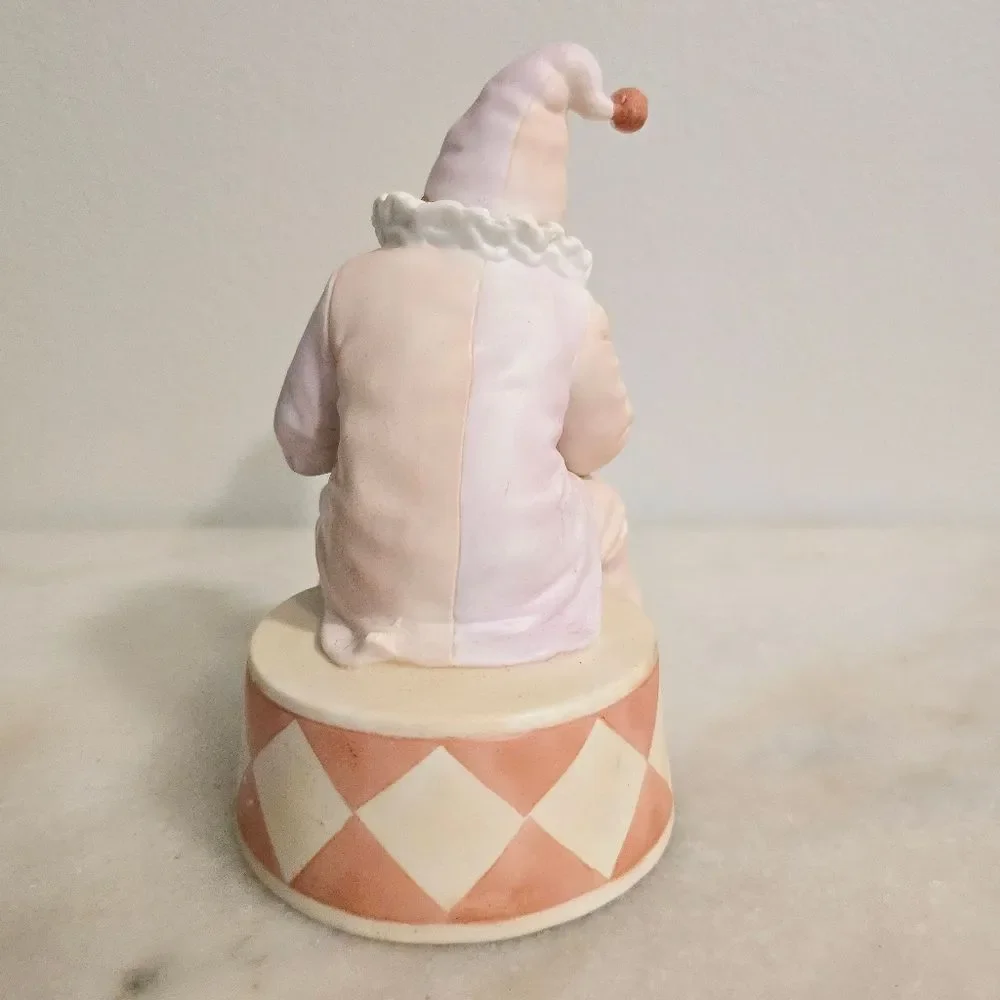 Vintage Enesco Sad Clown Music Box plays Send in the Clowns dated 1983 Korea